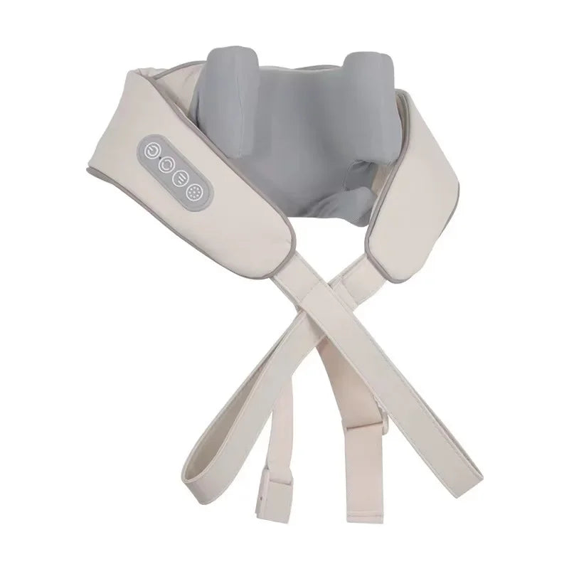 Wireless Neck & Back Massager with 6D Kneading Relief – Portable & Washable