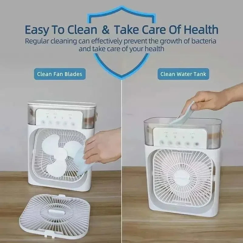 3-in-1 Portable Air Cooler Fan – Compact AC, Humidifier & Fan