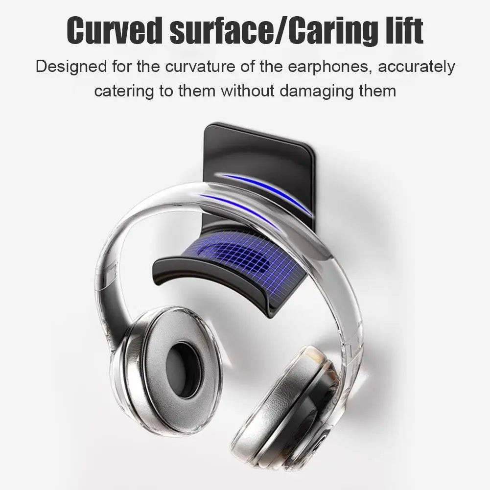 No-Drill Headphone Wall Mount Rack