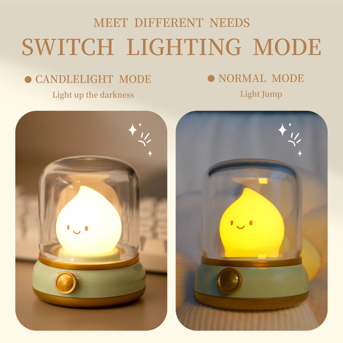 Vintage-Style Kerosene Night Lamp