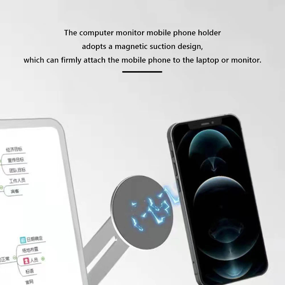 Magnetic Phone Mount for Laptops, Cars, and Displays – 360° Rotation
