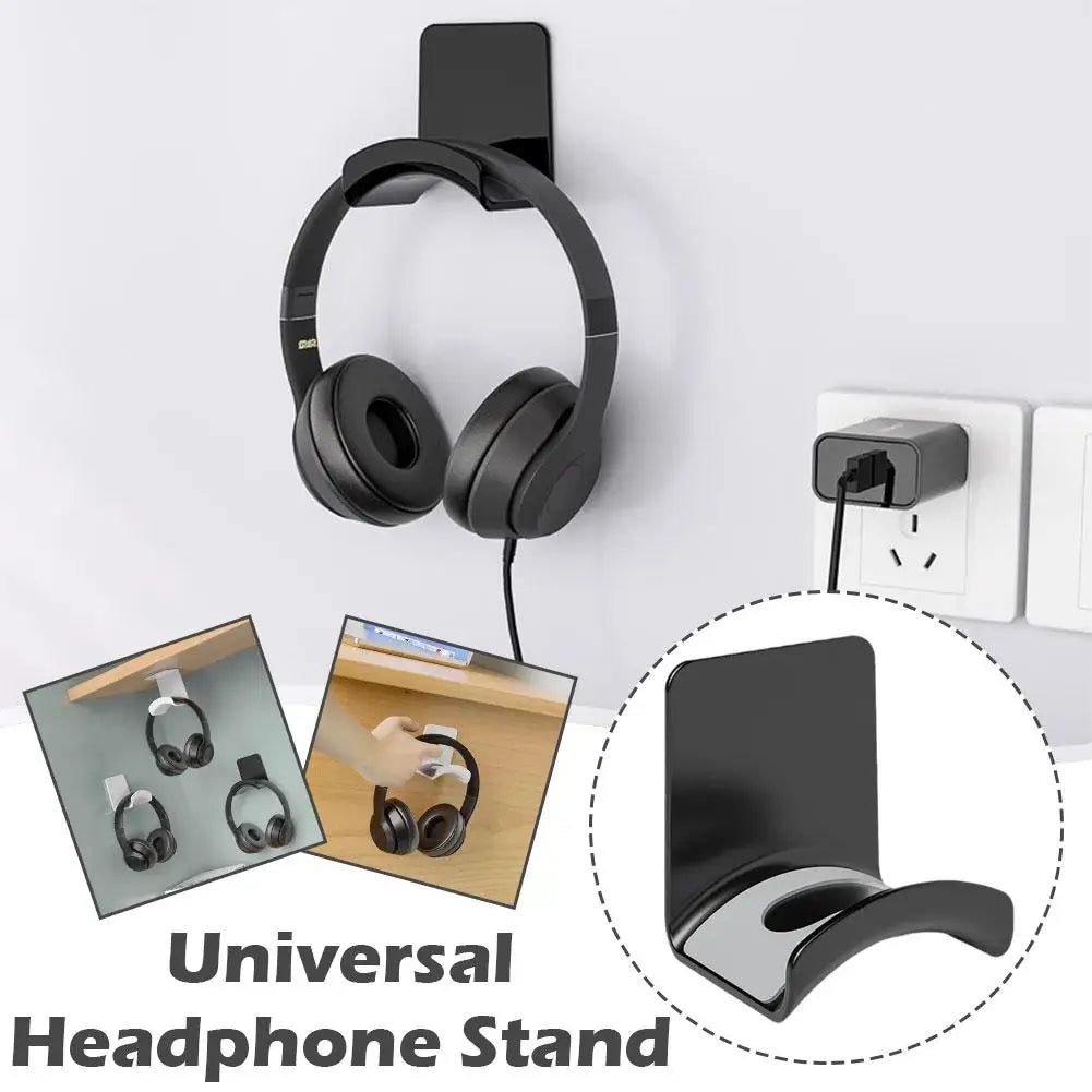 No-Drill Headphone Wall Mount Rack