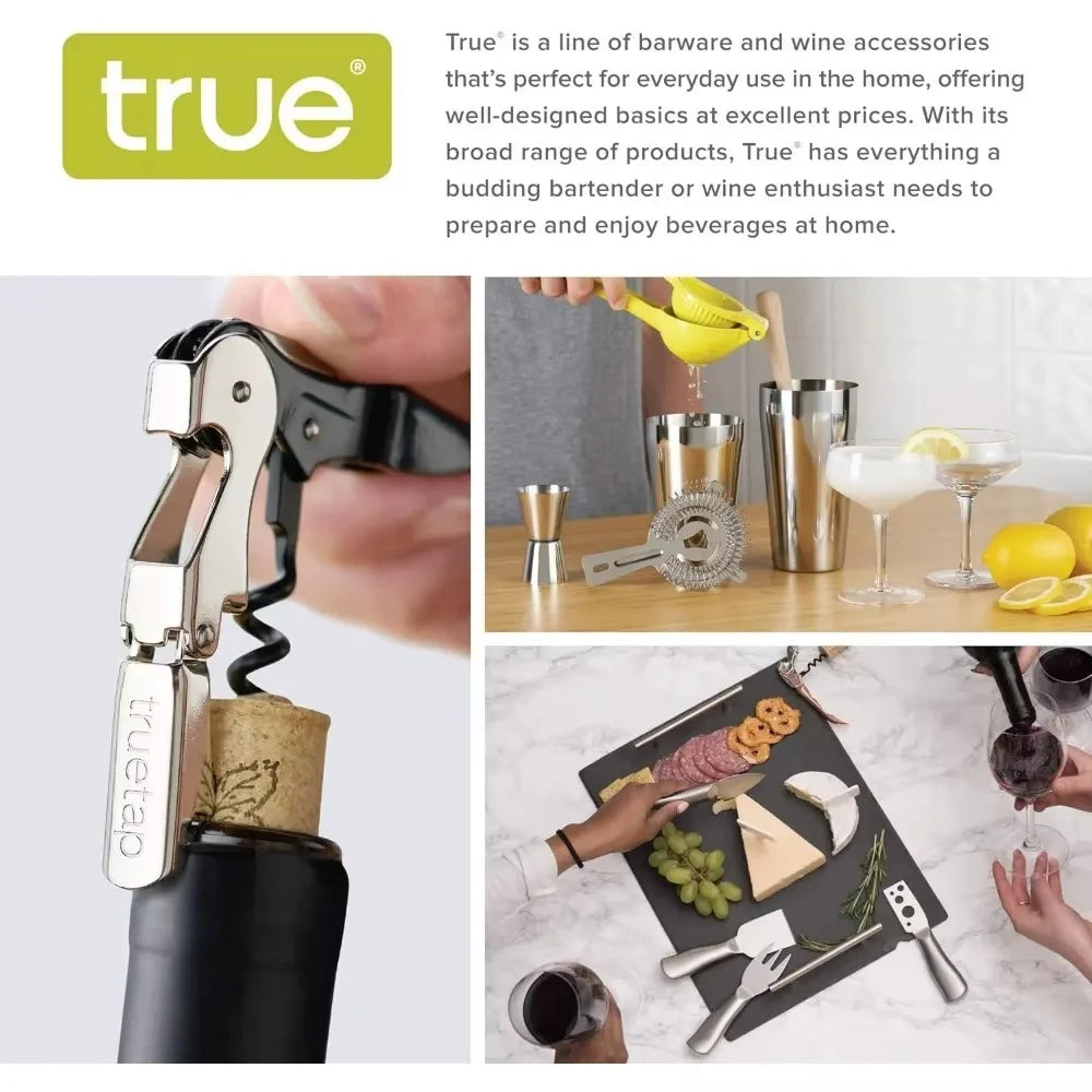 Ergonomic Wine Bottle Opener – Stainless Steel with Wooden Handle
