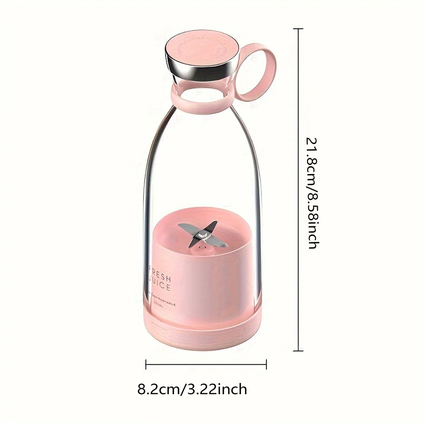 Portable USB Mini Juicer with 3-Blade Design – 350ml Blender