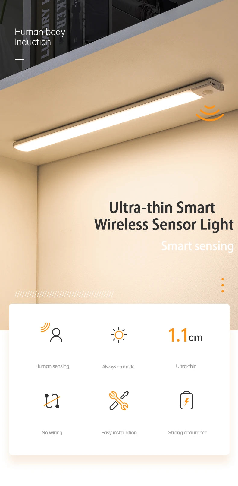 Smart Motion-Sensing LED Closet Light