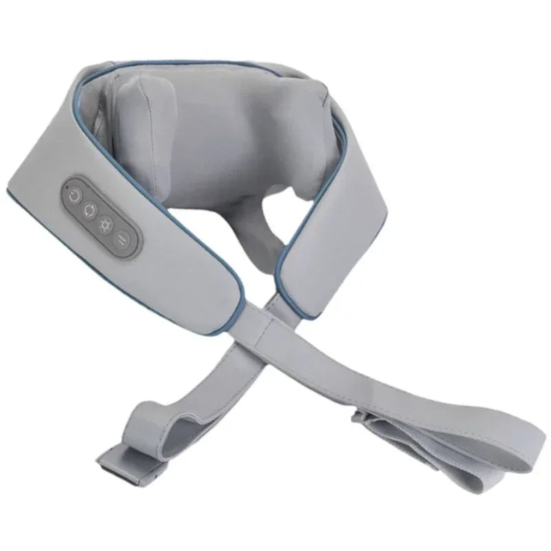 Wireless Neck & Back Massager with 6D Kneading Relief – Portable & Washable
