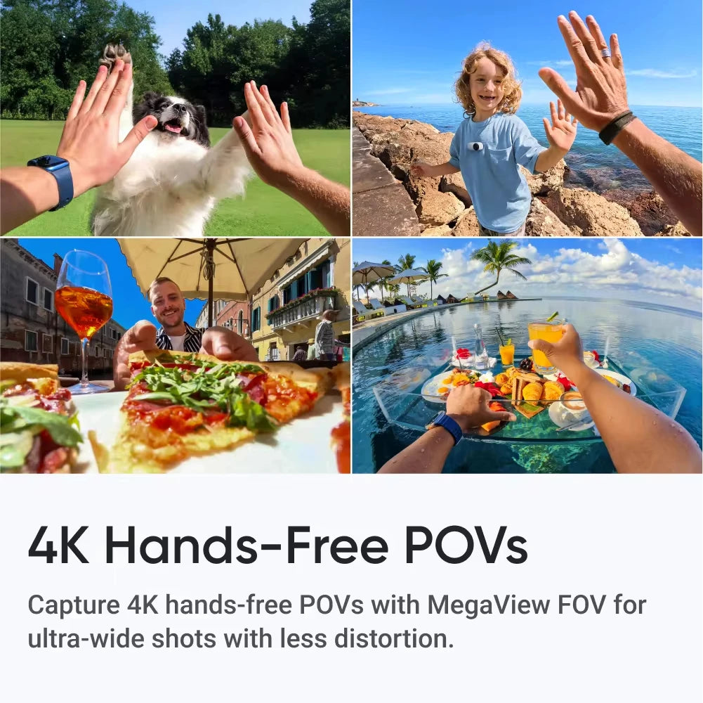 4K Ultra-Wide POV Action Camera with Magnetic Mount