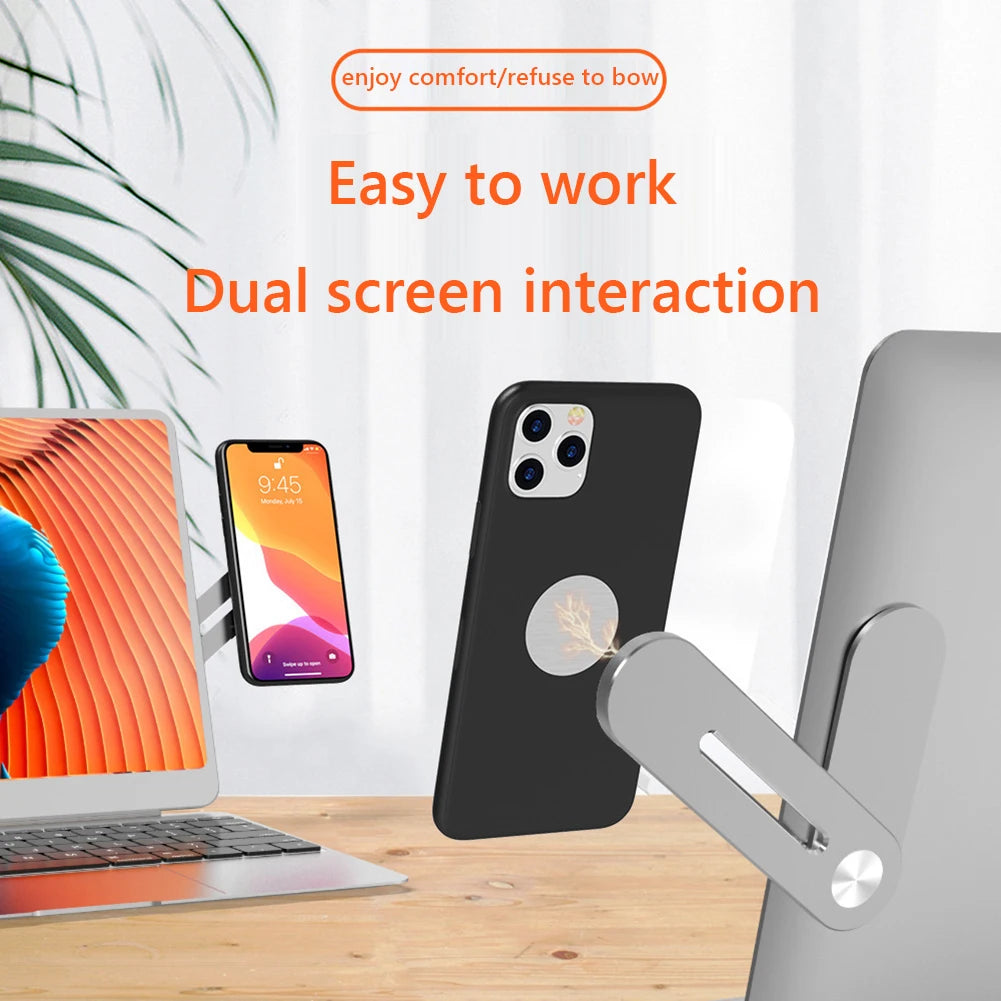 Magnetic Phone Mount for Laptops, Cars, and Displays – 360° Rotation