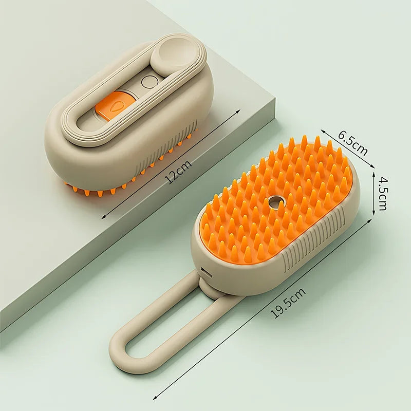 Steam Pet Brush with Spray Function – Grooming Tool for Healthy Coats