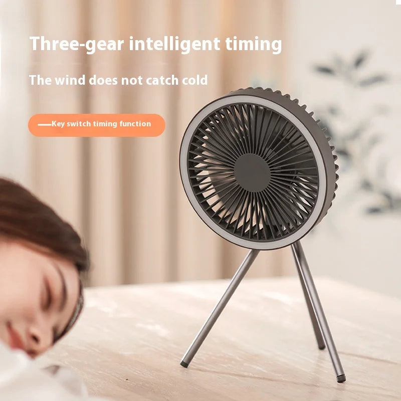 Smart Rechargeable Cooling Fan with 3-Speed & Timer