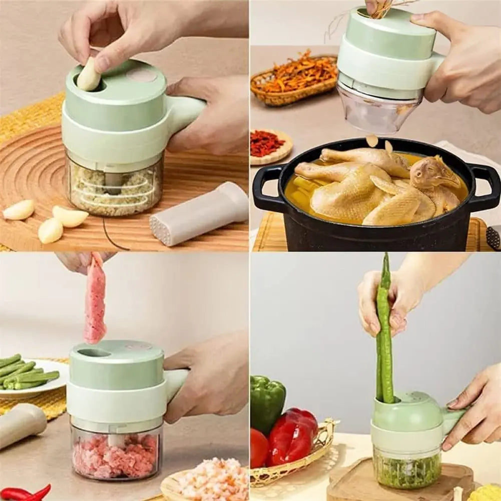 Manual Food Chopper with Stainless Steel Blade