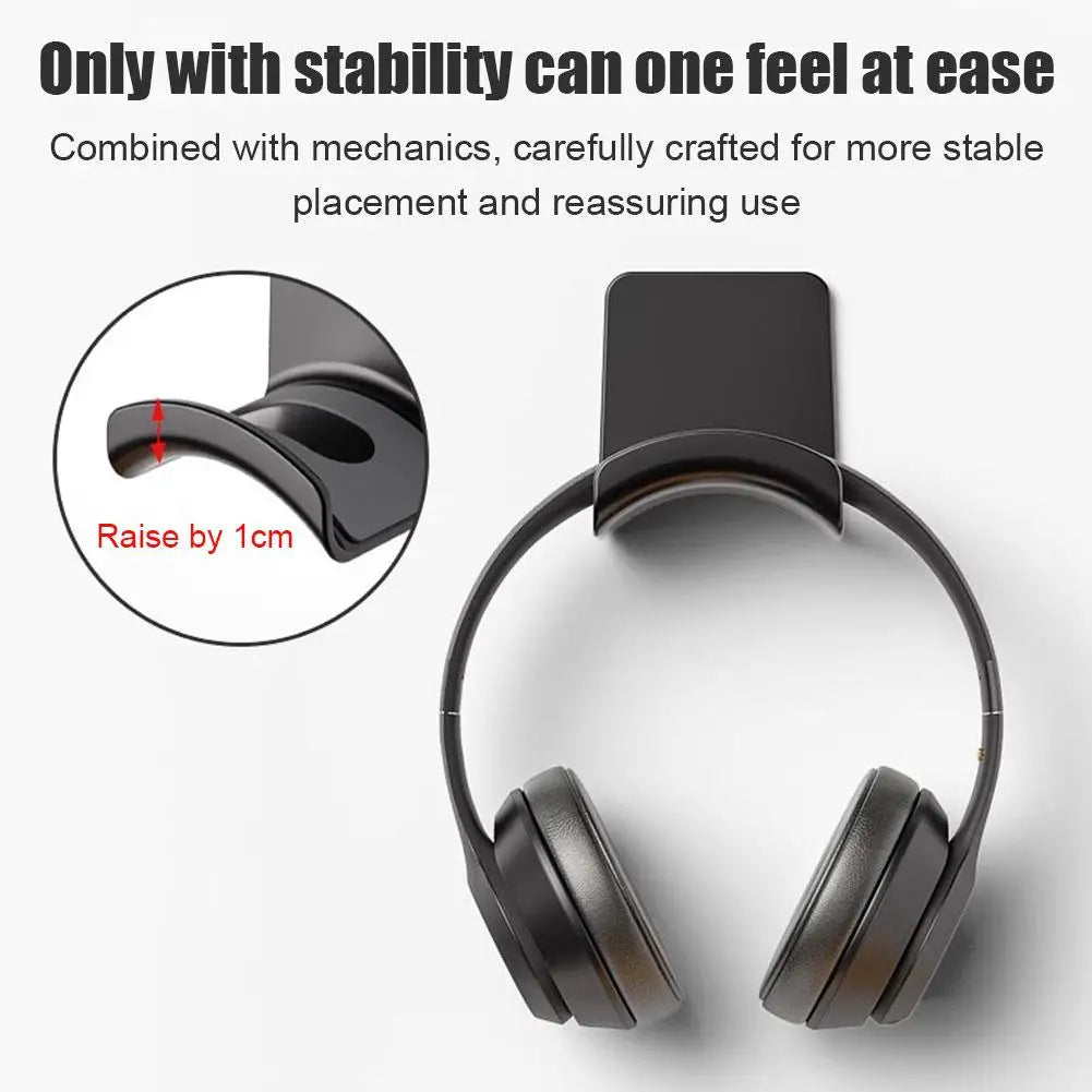 No-Drill Headphone Wall Mount Rack
