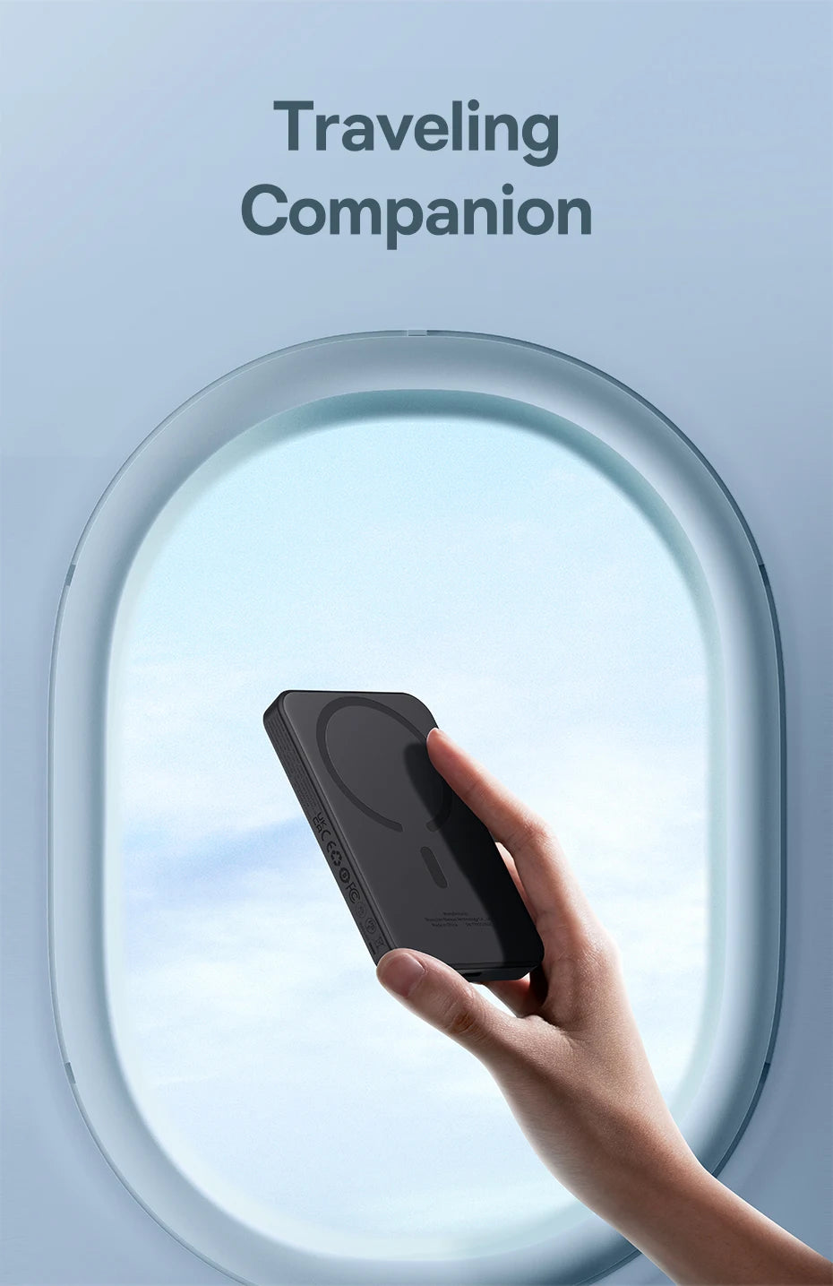 Slim 5000mAh Wireless Power Bank – Pocket-Sized Charger