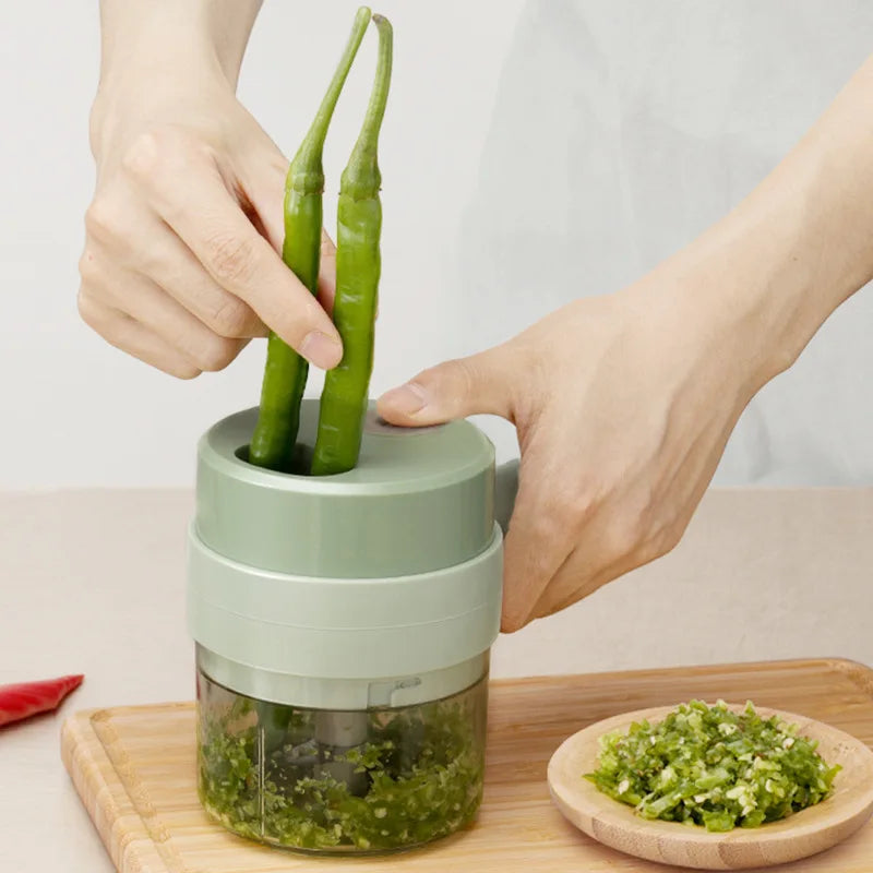Manual Food Chopper with Stainless Steel Blade