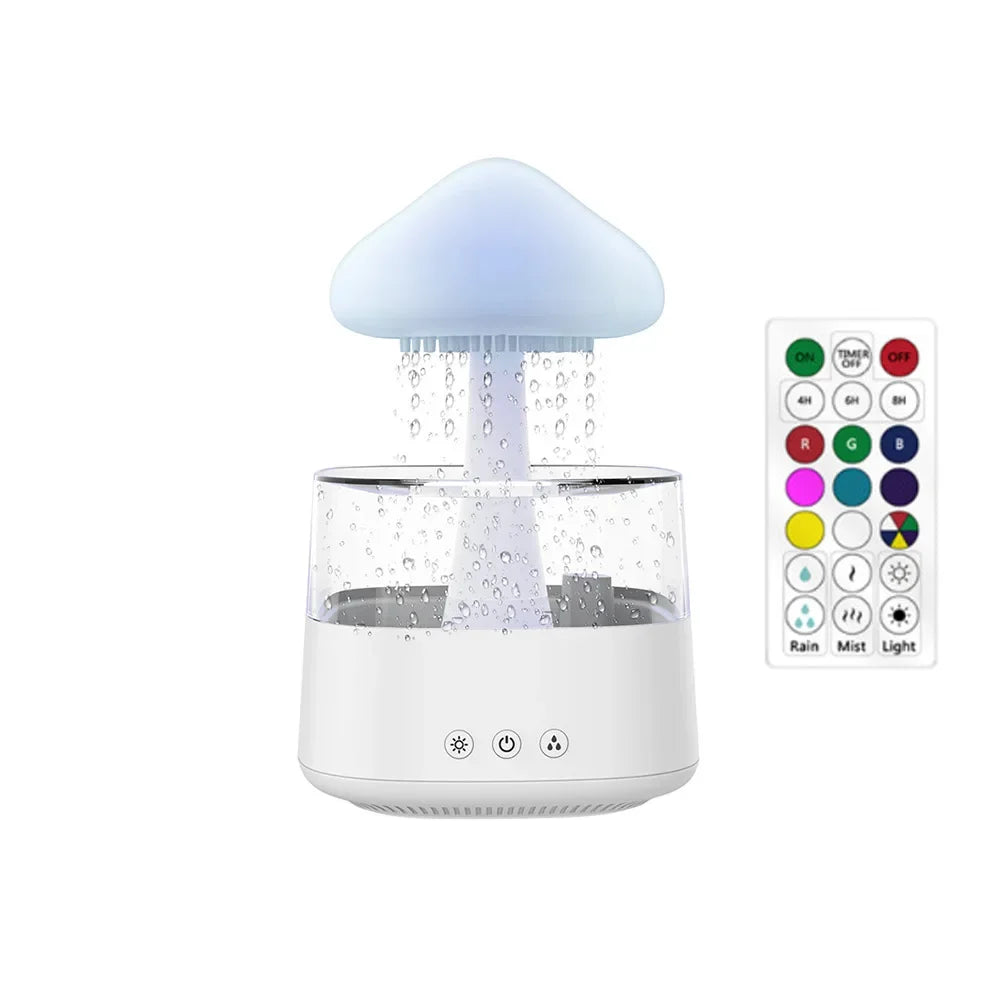 Rain Cloud Humidifier with LED Light & Rain Sound – USB Powered