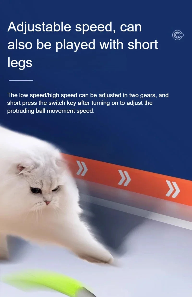 Smart Interactive Cat Toy Ball with Dual Speed, USB Rechargeable & Motion Sensor