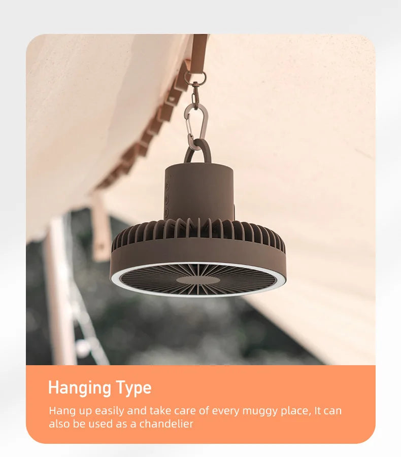 Smart Rechargeable Cooling Fan with 3-Speed & Timer