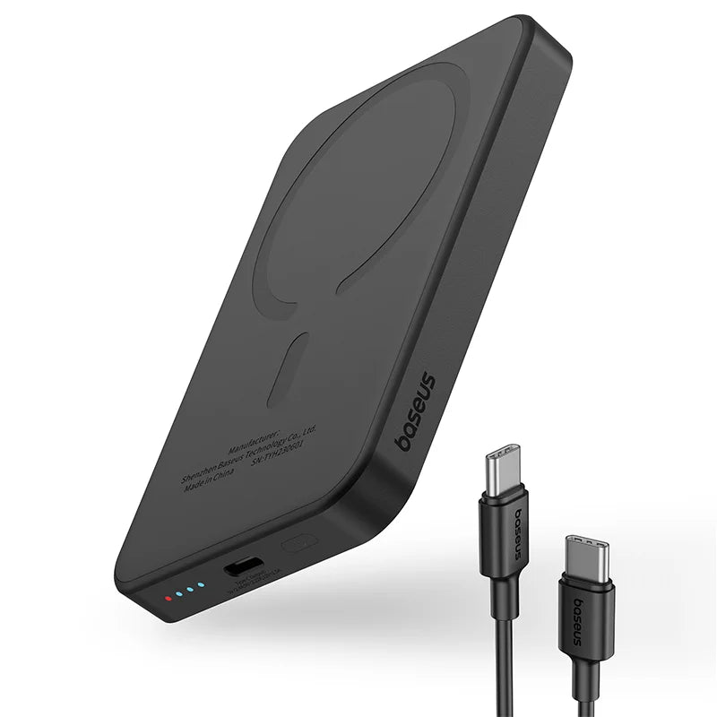Slim 5000mAh Wireless Power Bank – Pocket-Sized Charger