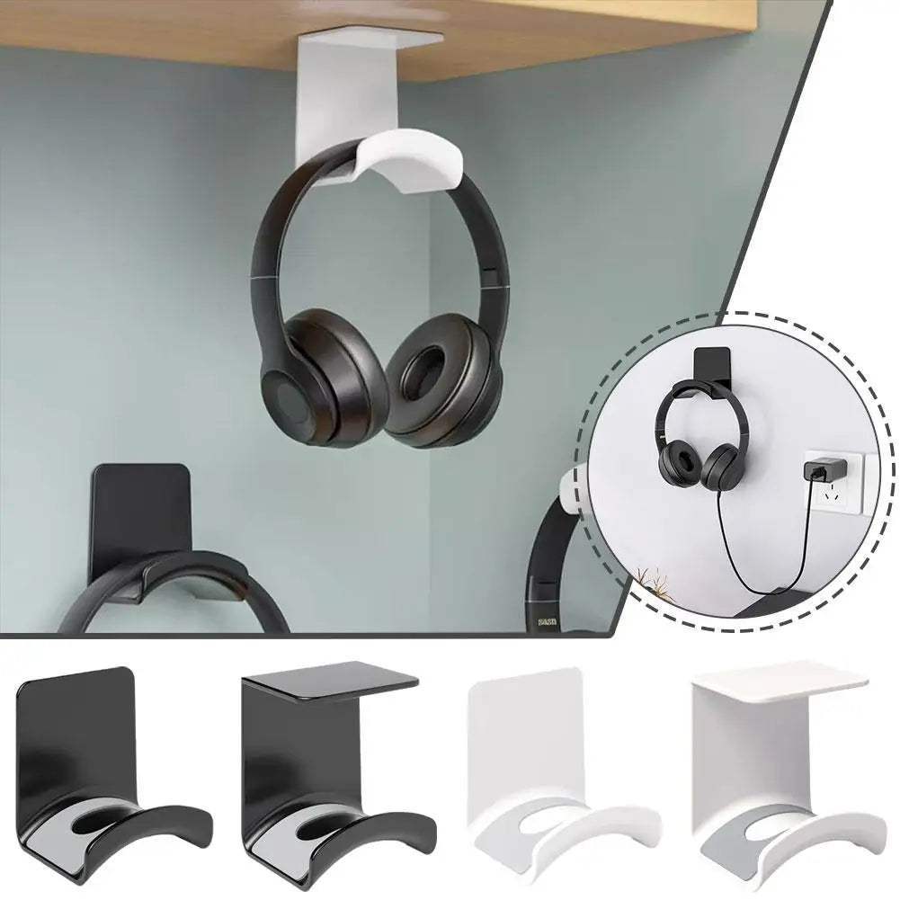 No-Drill Headphone Wall Mount Rack
