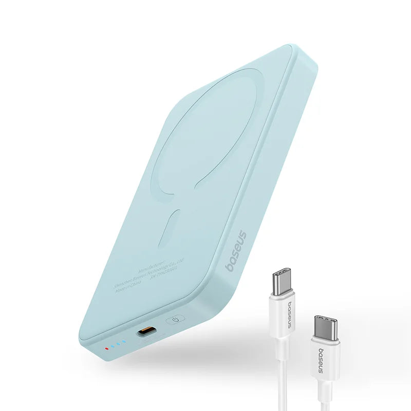 Slim 5000mAh Wireless Power Bank – Pocket-Sized Charger