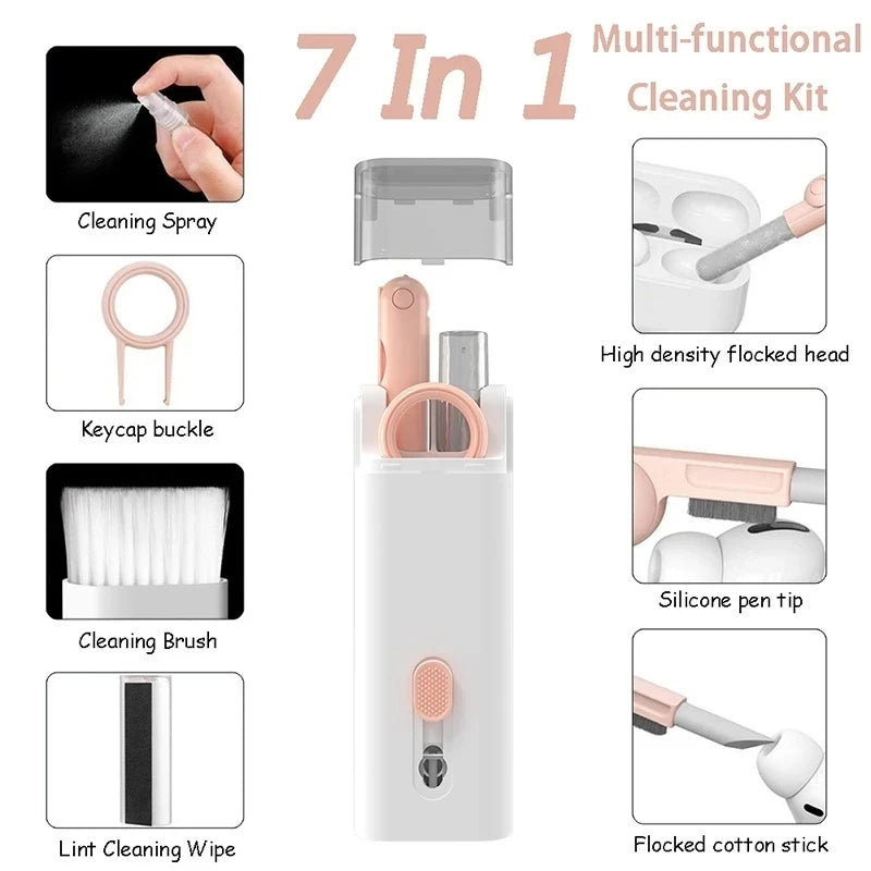 7-in-1 Keyboard & Electronics Cleaning Kit | Brush, Pen, Keycap Puller