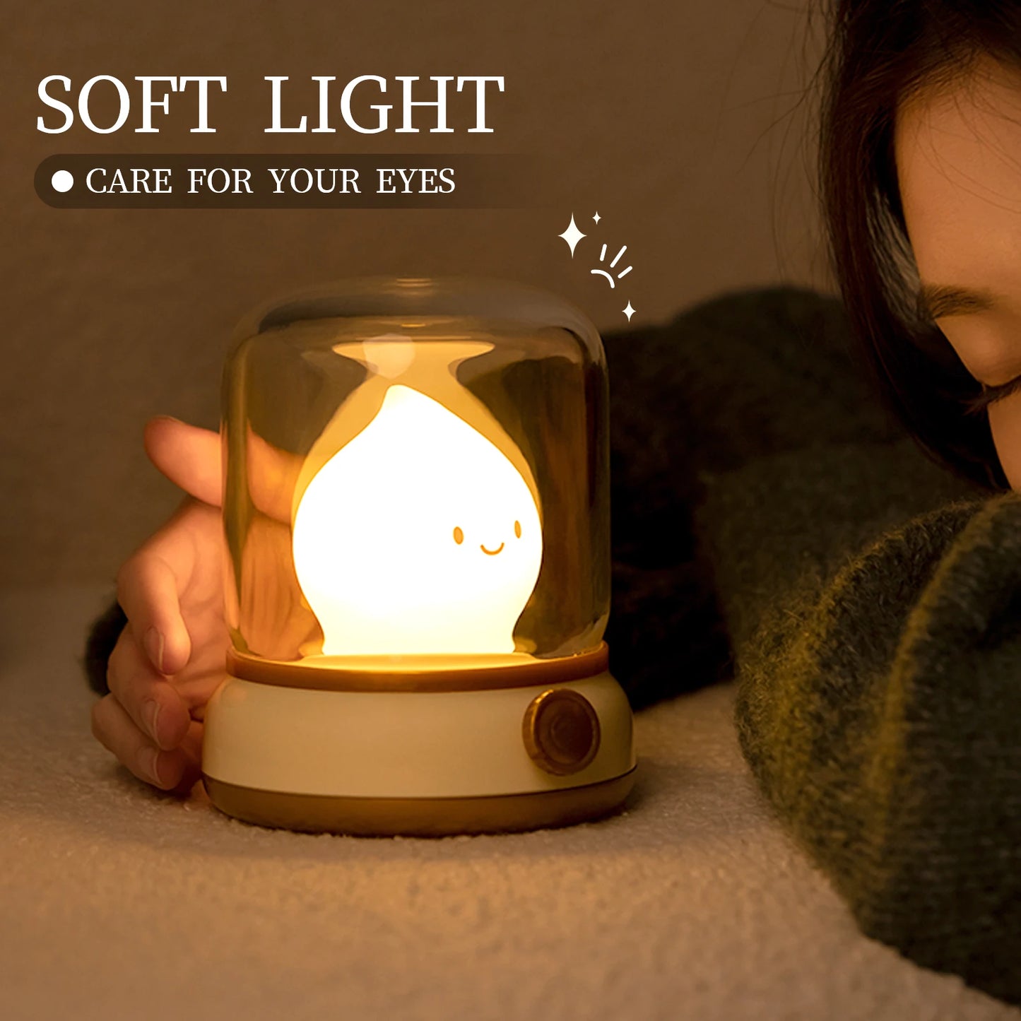 Vintage-Style Kerosene Night Lamp