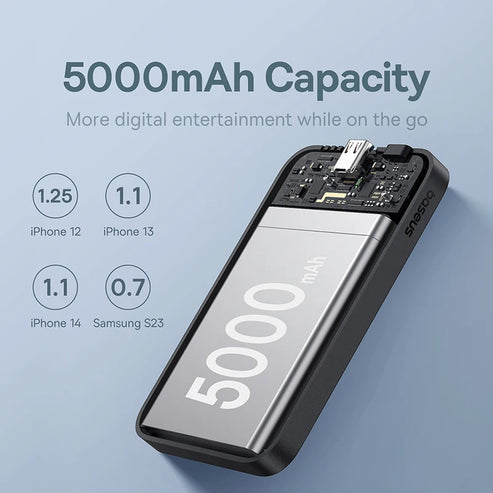 Slim 5000mAh Wireless Power Bank – Pocket-Sized Charger