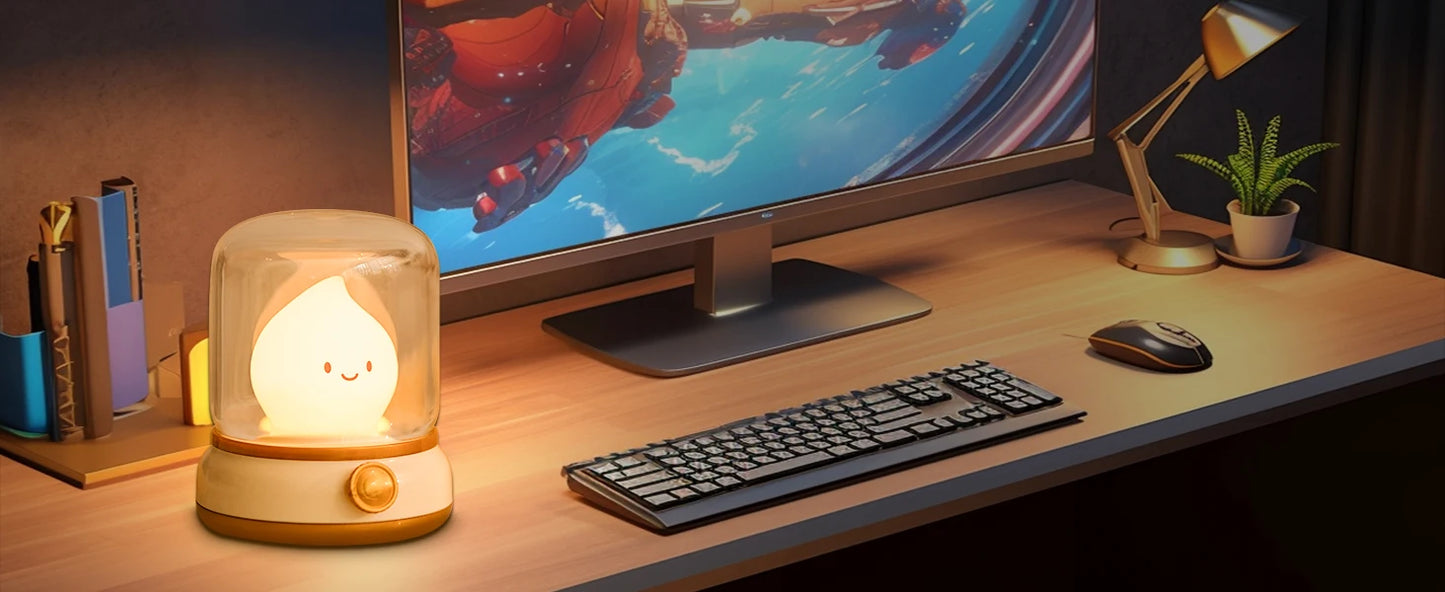 Vintage-Style Kerosene Night Lamp