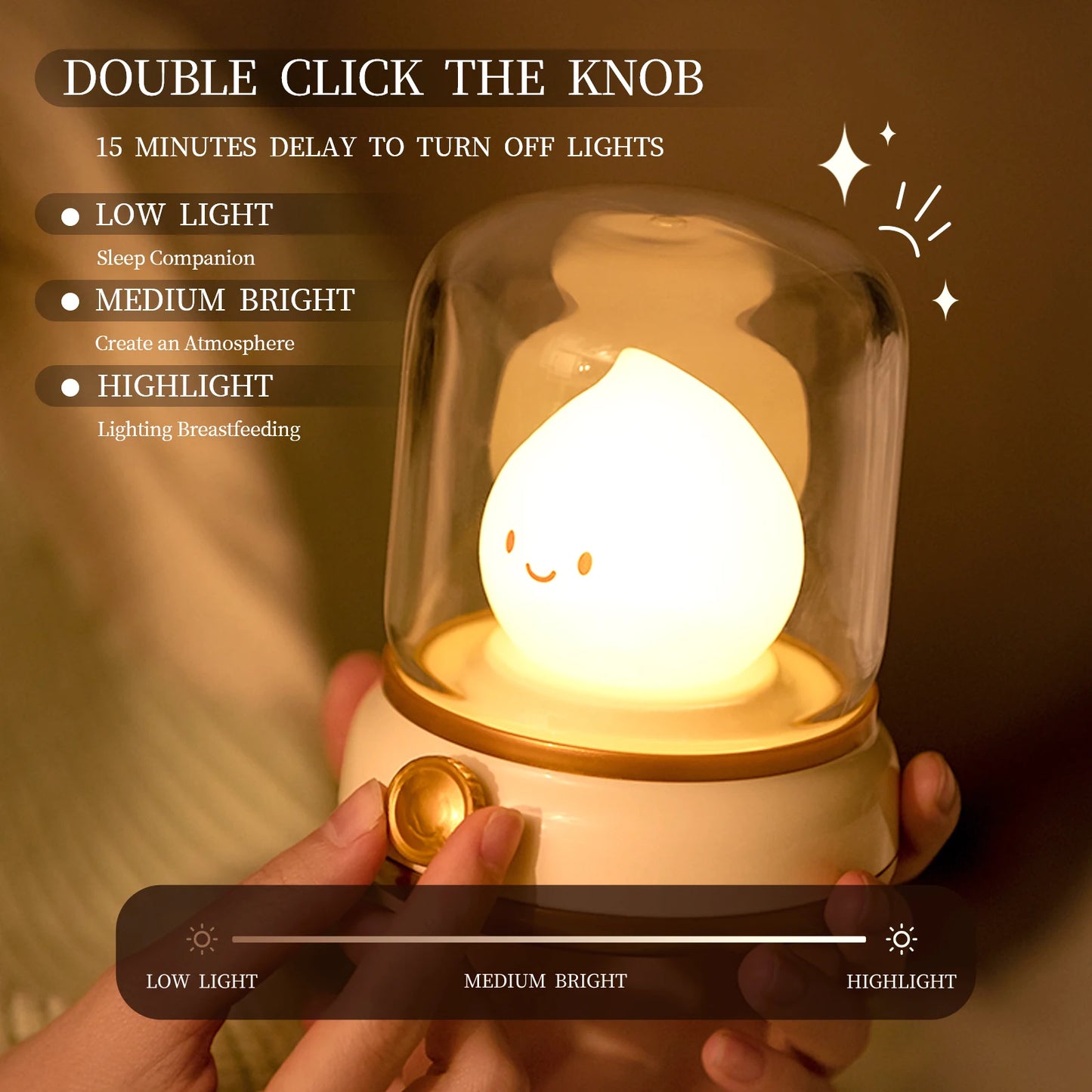 Vintage-Style Kerosene Night Lamp