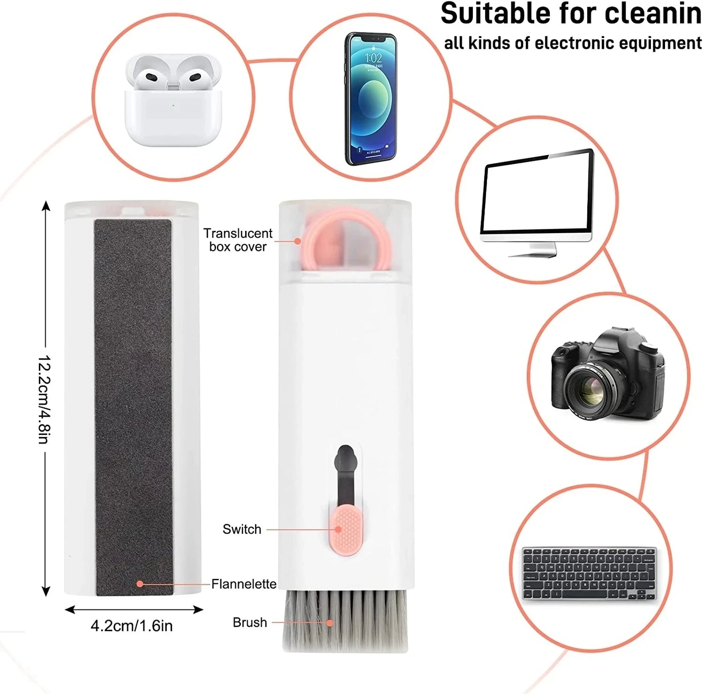 7-in-1 Keyboard & Electronics Cleaning Kit | Brush, Pen, Keycap Puller