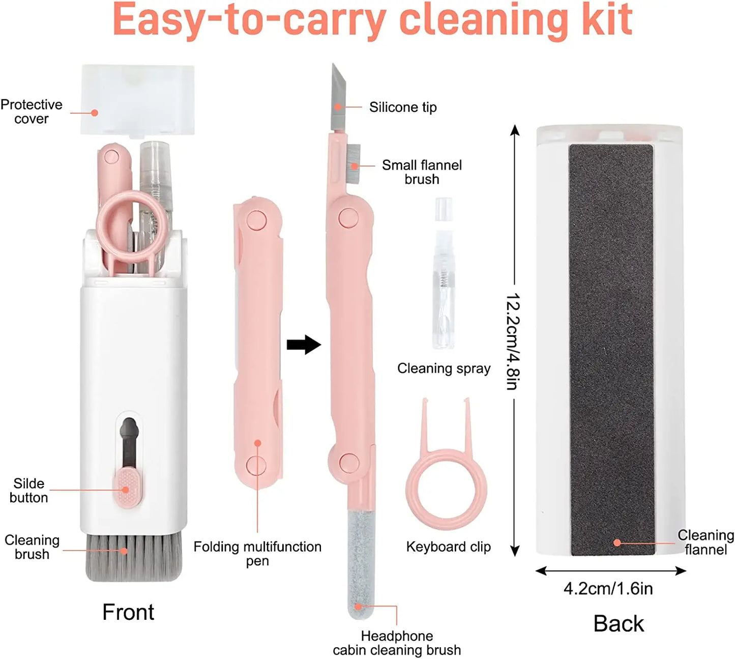 7-in-1 Keyboard & Electronics Cleaning Kit | Brush, Pen, Keycap Puller