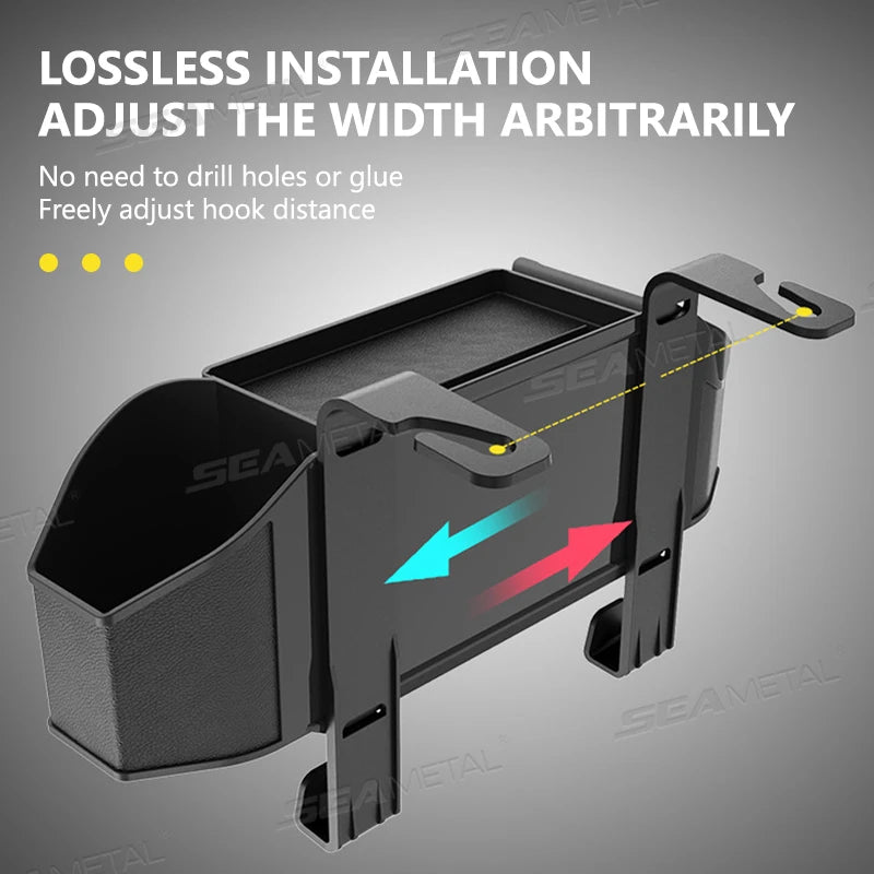 No-Drill Adjustable Car Holder with Phone & Paper Towel Organizer