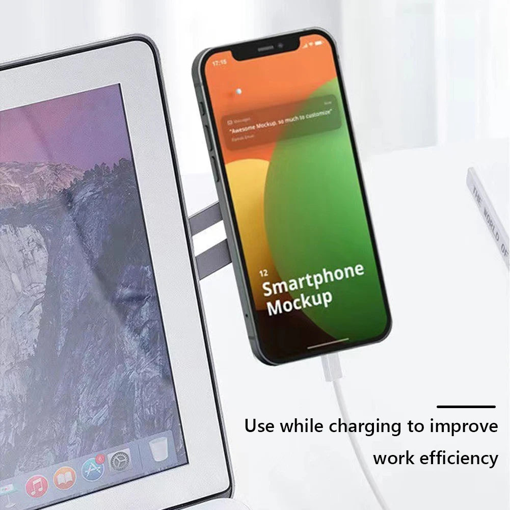 Magnetic Phone Mount for Laptops, Cars, and Displays – 360° Rotation