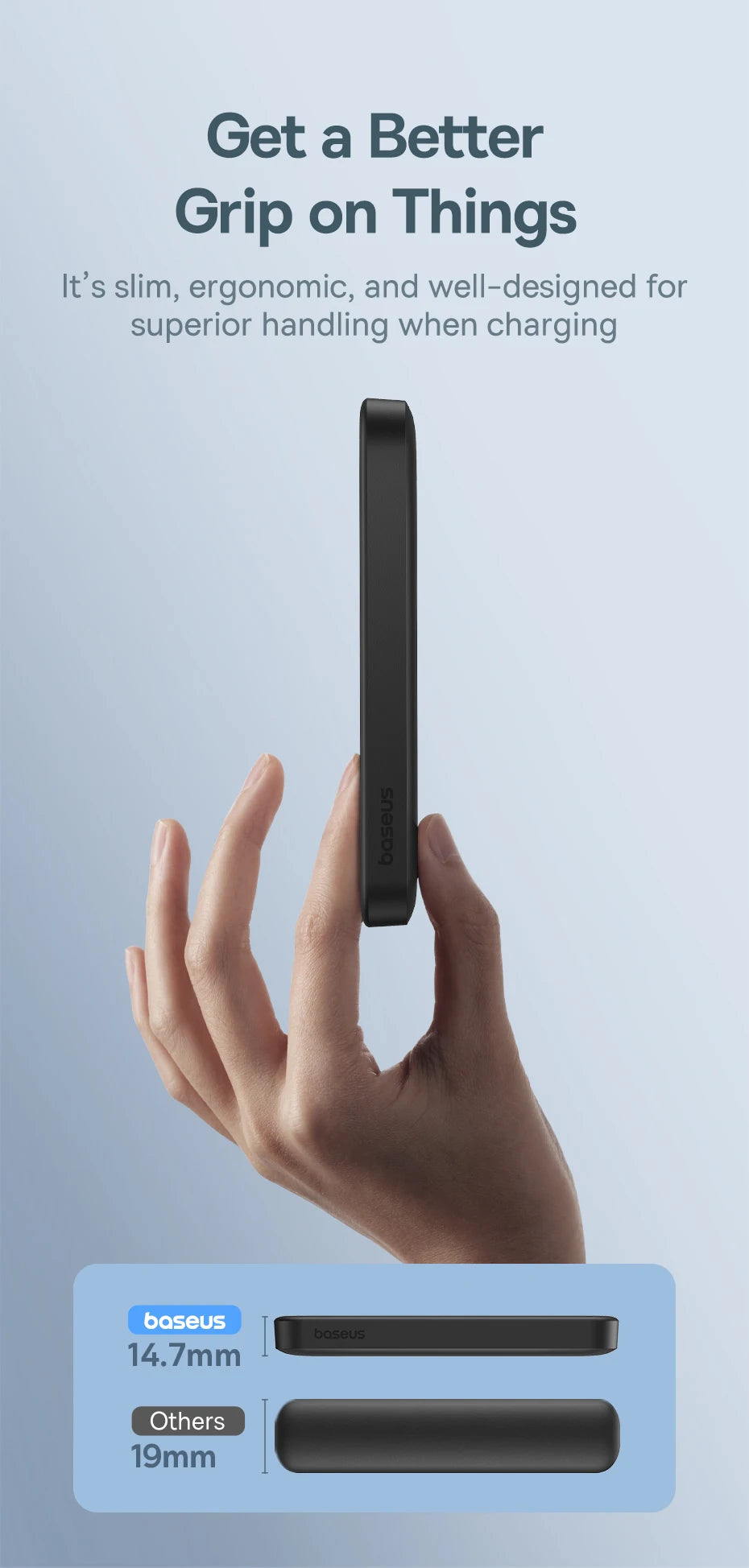 Slim 5000mAh Wireless Power Bank – Pocket-Sized Charger