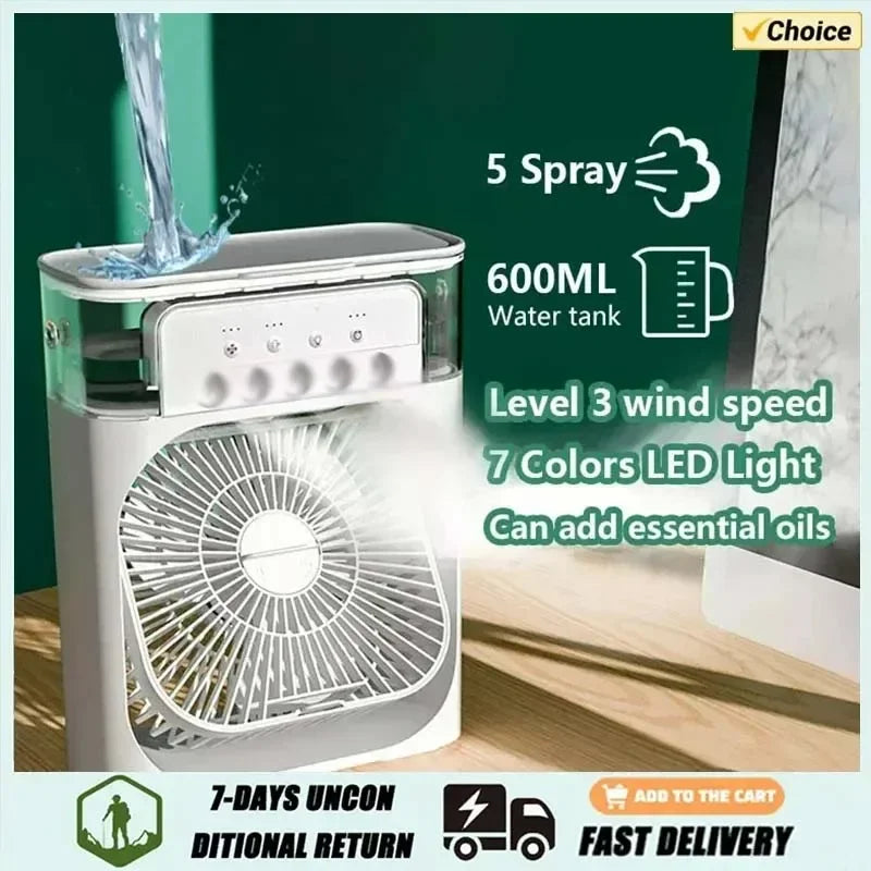 3-in-1 Portable Air Cooler Fan – Compact AC, Humidifier & Fan