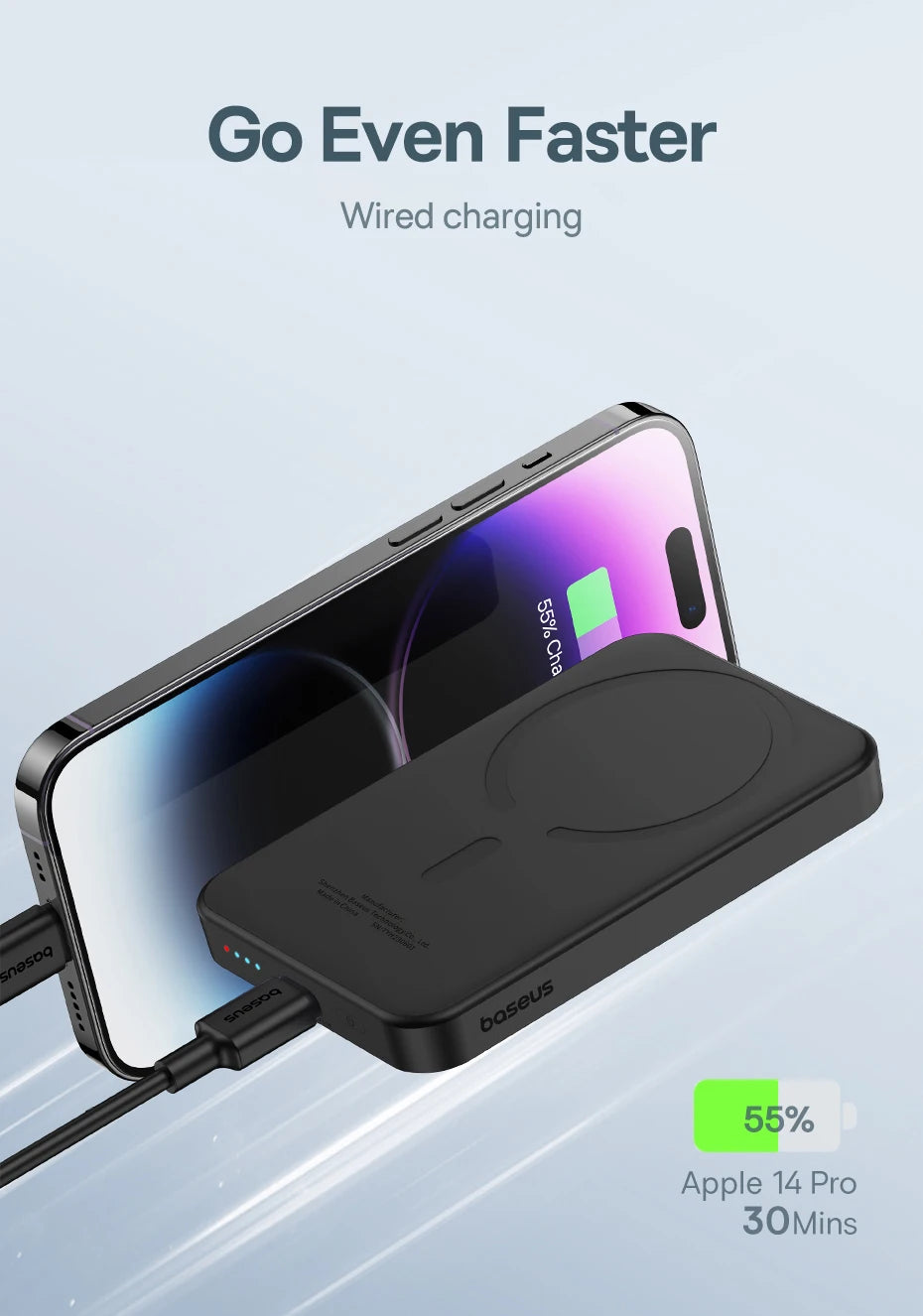 Slim 5000mAh Wireless Power Bank – Pocket-Sized Charger