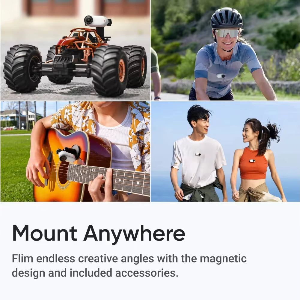 4K Ultra-Wide POV Action Camera with Magnetic Mount