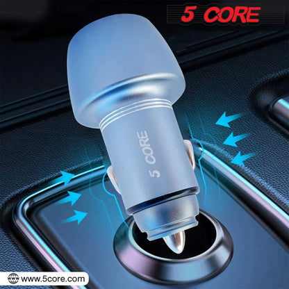 5Core Car Charger USB Type C Adapter 36W Fast Charging Anker Outlet