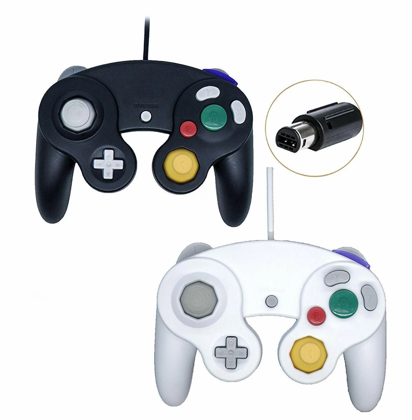 2 Pack Wired NGC Controller Gamepad for Nintendo Gamecube GC & Wii U Console USA