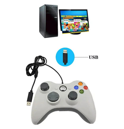 Wired Controller USB for PC Compatible with Xbox 360 / Windows 7 8 10 11 Gamepad