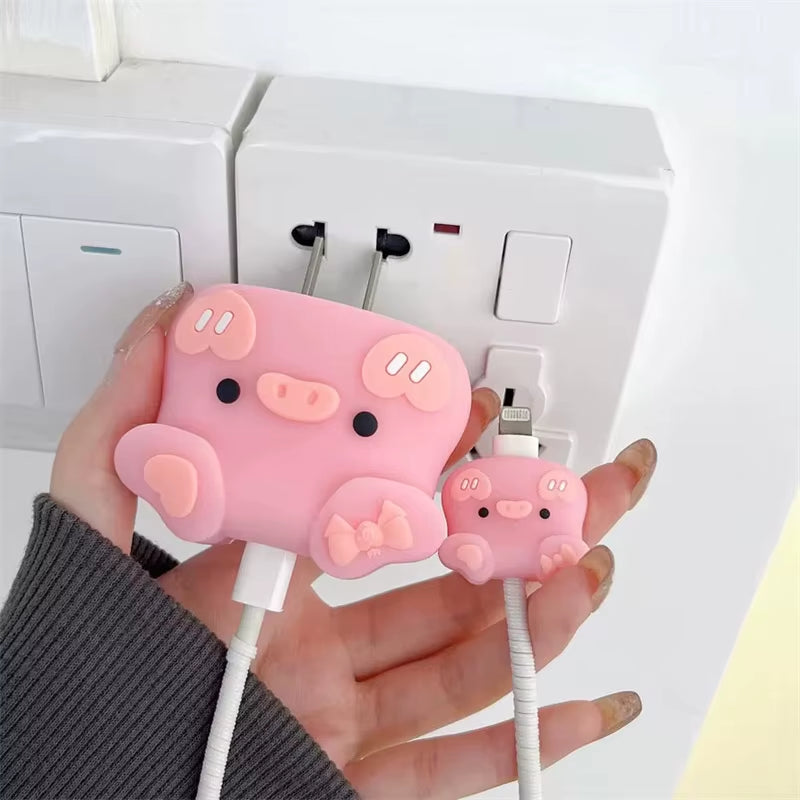 Korea Cute Game Console Soft Silicone Charger Protective Case for Iphone 11 13 14 18W-20W Fast Charge Protection Charger Cover