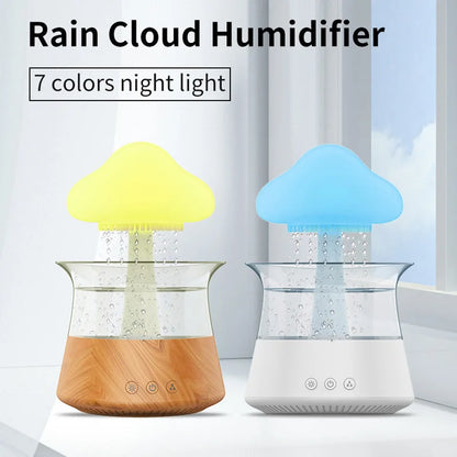 Rain Cloud Humidifier with LED Light & Rain Sound – USB Powered