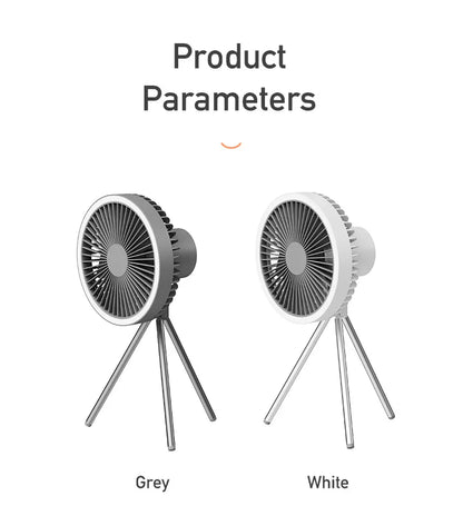 Smart Rechargeable Cooling Fan with 3-Speed & Timer