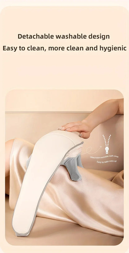 Wireless Neck & Back Massager with 6D Kneading Relief – Portable & Washable