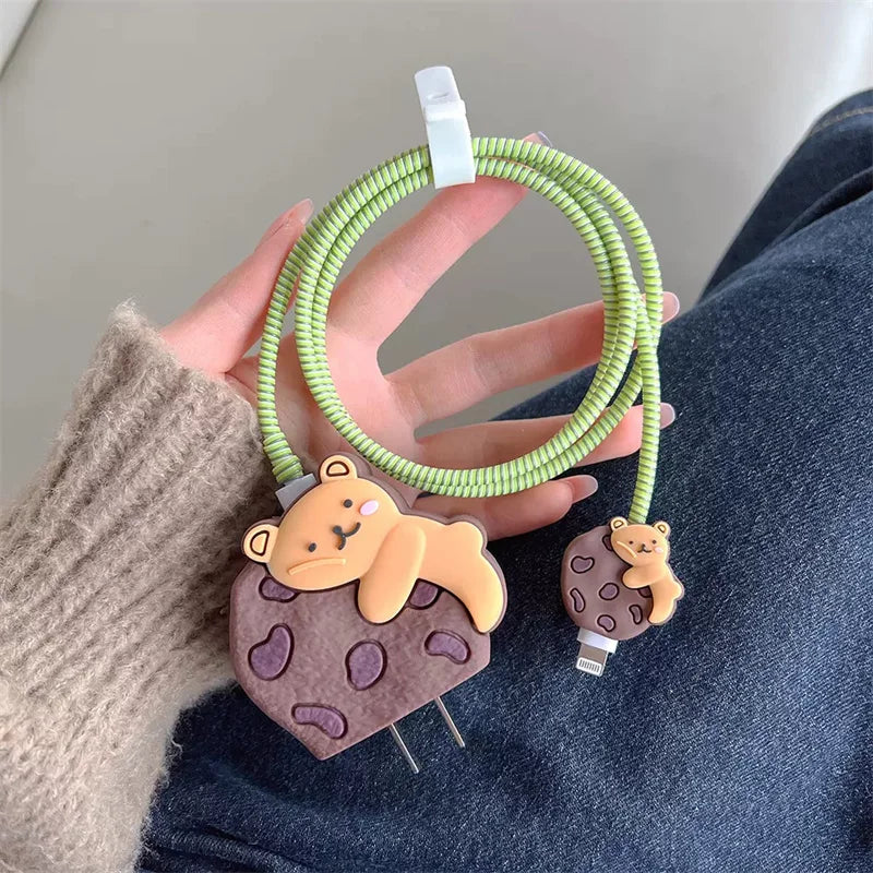 Kawaii Silicone Charger Protector Case