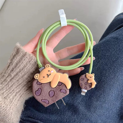 Kawaii Silicone Charger Protector Case