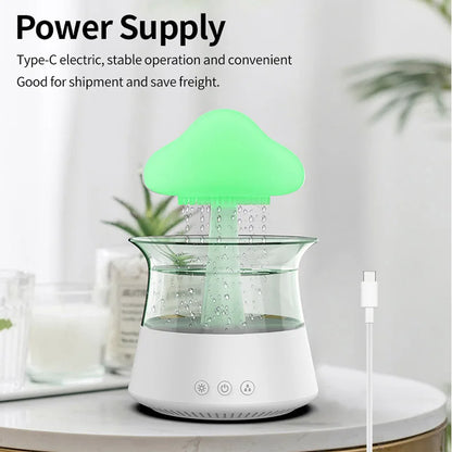 Rain Cloud Humidifier with LED Light & Rain Sound – USB Powered