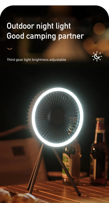 Smart Rechargeable Cooling Fan with 3-Speed & Timer