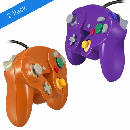 2 Pack Wired NGC Controller Gamepad for Nintendo Gamecube GC & Wii U Console USA